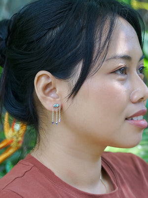 Topaz and Sapphire Earrings