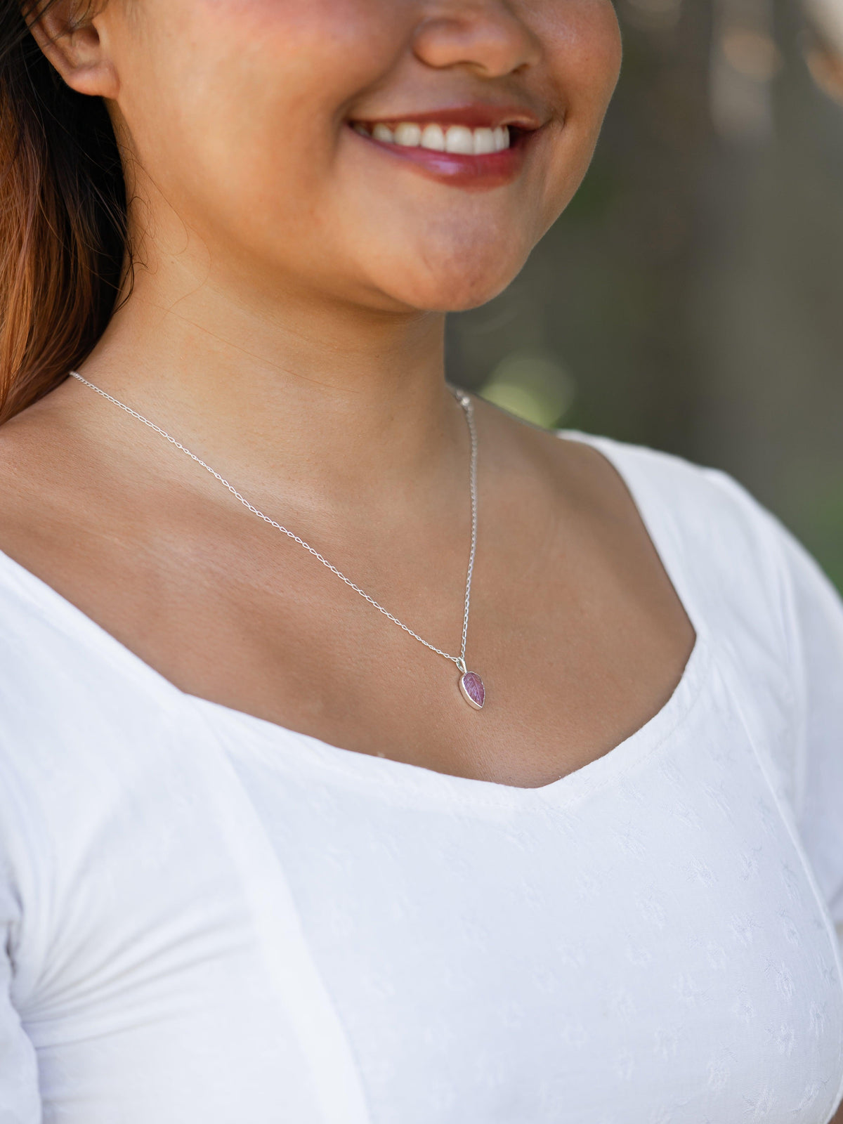 Tourmaline Leaf Necklace - Gardens of the Sun | Ethical Jewelry