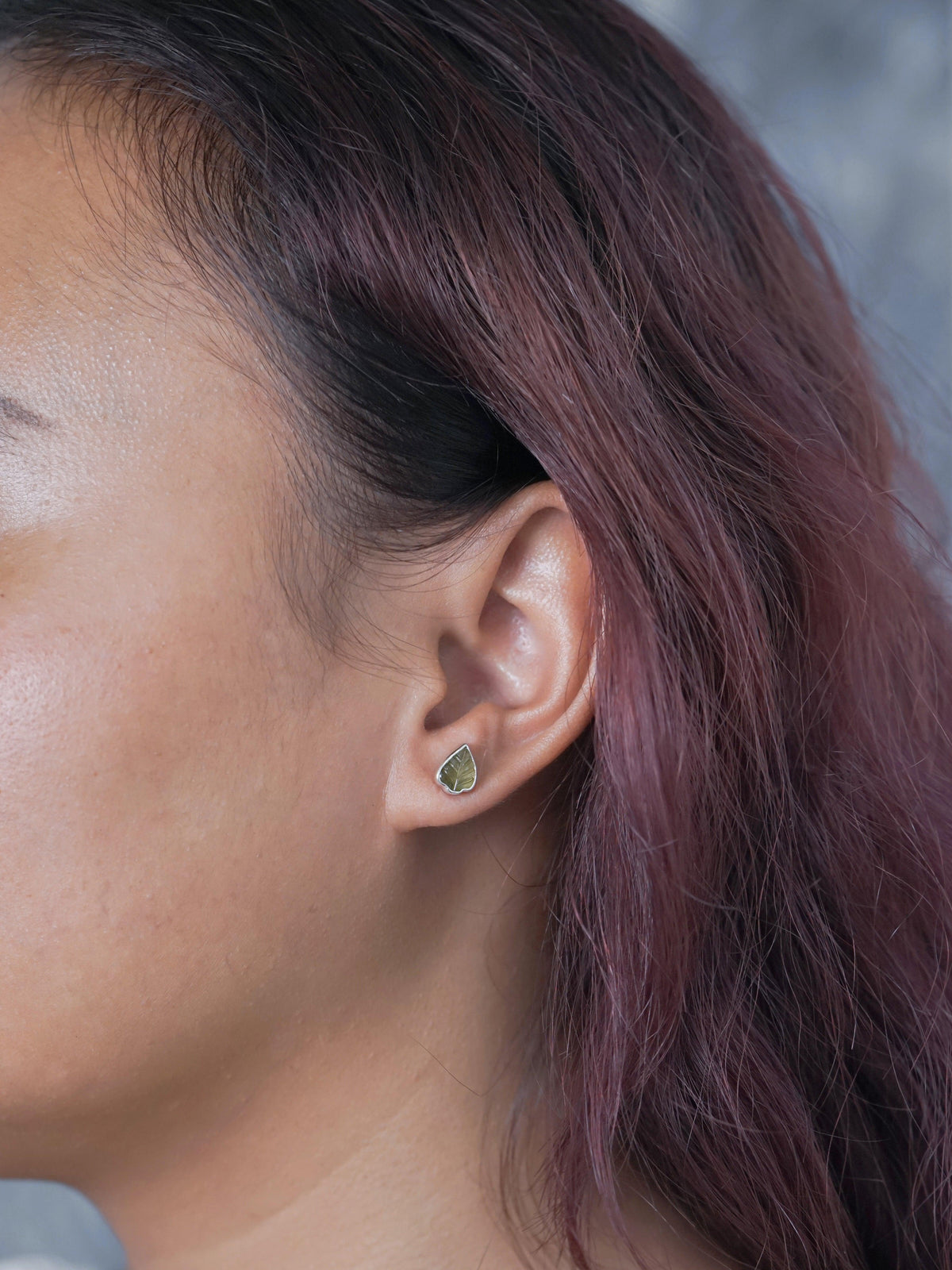 Tourmaline Leaf Earrings - Gardens of the Sun | Ethical Jewelry