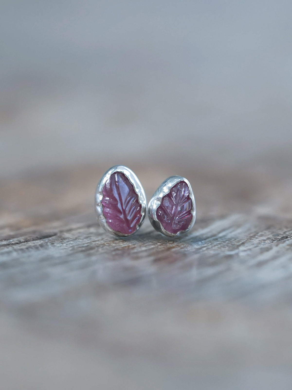 Tourmaline Leaf Earrings - Gardens of the Sun | Ethical Jewelry