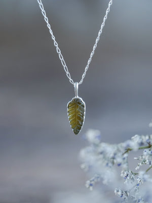 Tourmaline Leaf Necklace