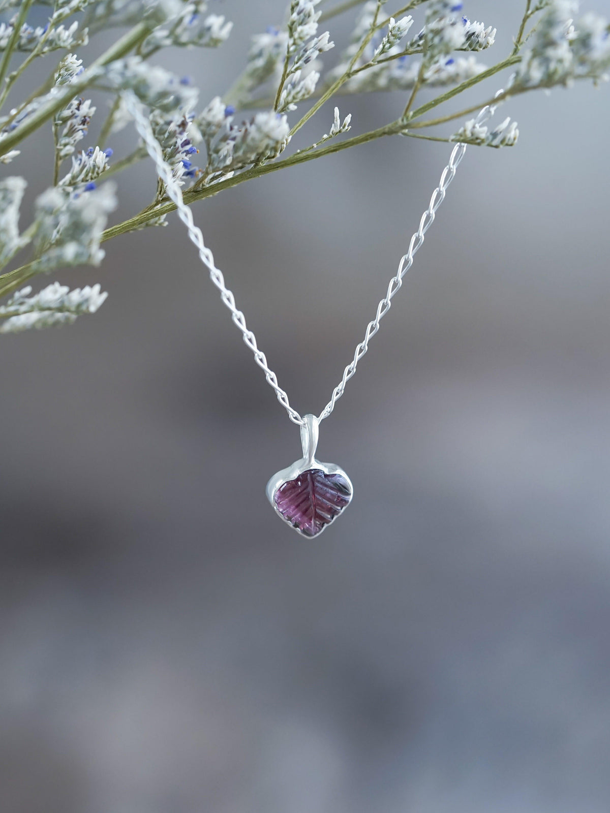 Tourmaline Leaf Necklace - Gardens of the Sun | Ethical Jewelry