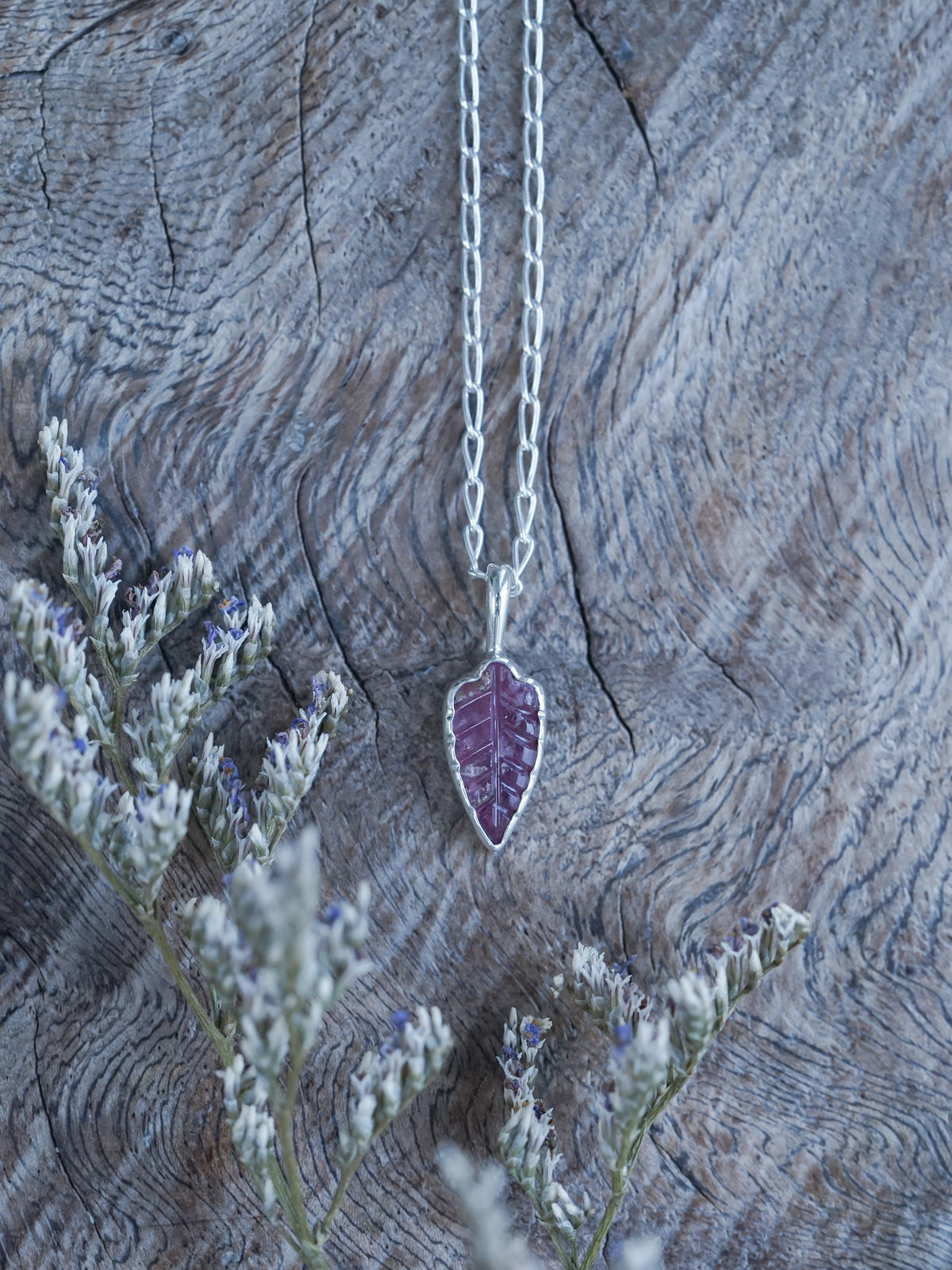 Tourmaline Leaf Necklace - Gardens of the Sun | Ethical Jewelry