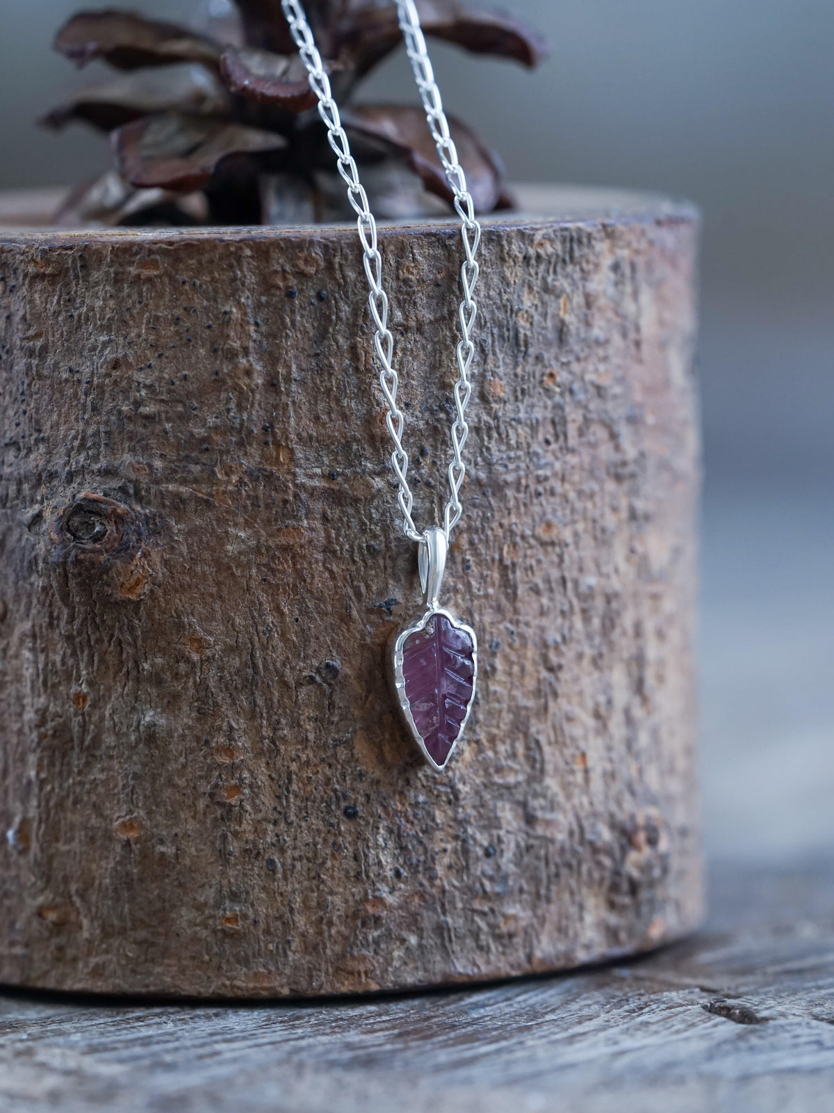 Tourmaline Leaf Necklace - Gardens of the Sun | Ethical Jewelry