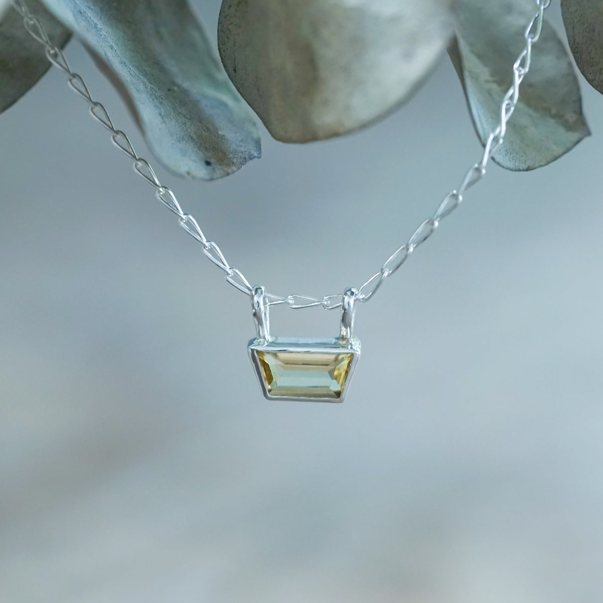 Trapeze Cut Citrine Necklace - Gardens of the Sun | Ethical Jewelry