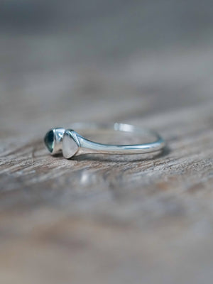 Triangle Blue Sapphire Ring - size 8