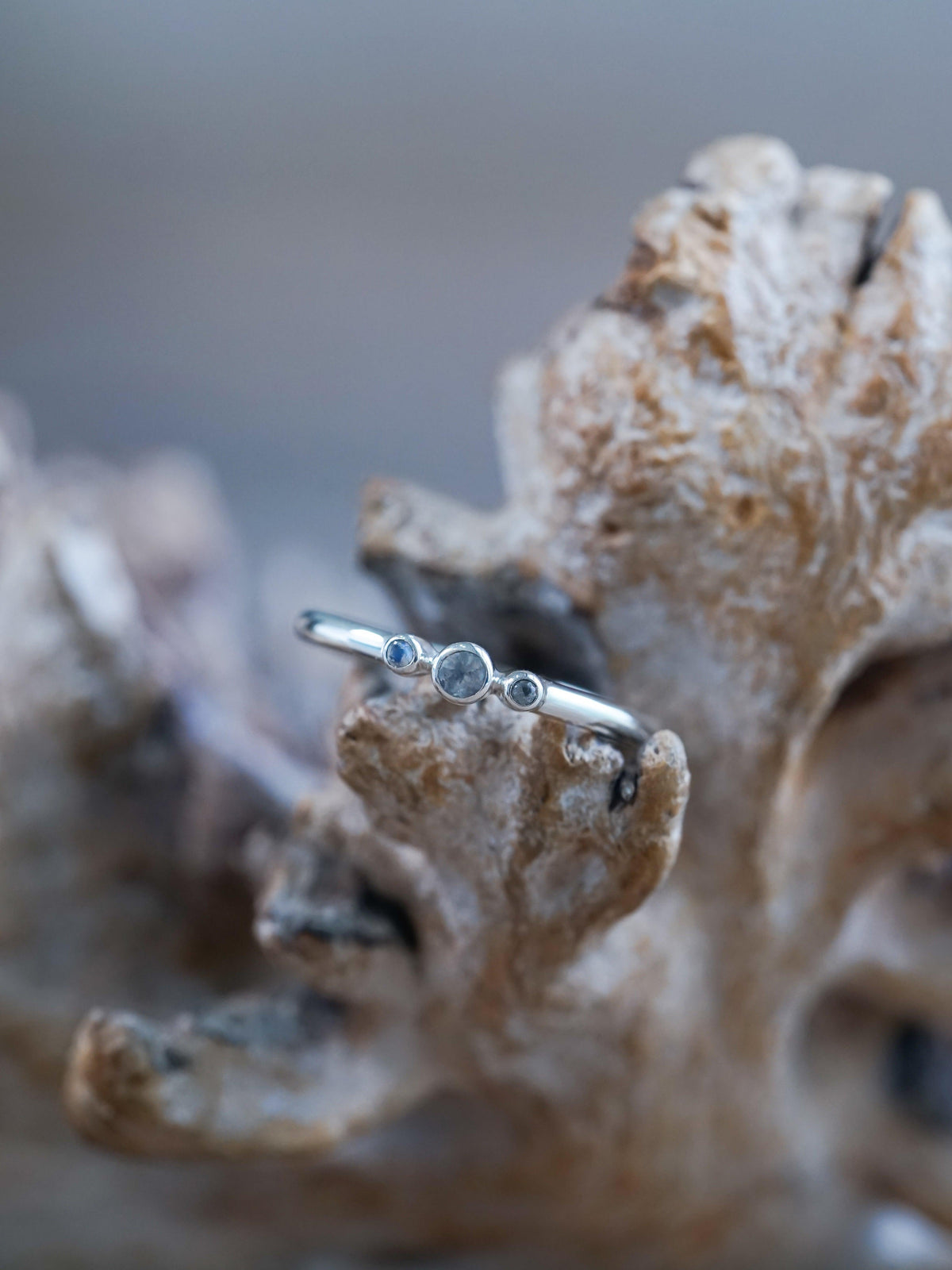 Triple Rainbow Moonstone Ring - Gardens of the Sun | Ethical Jewelry