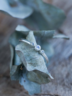 Triple Rainbow Moonstone Ring - Gardens of the Sun | Ethical Jewelry