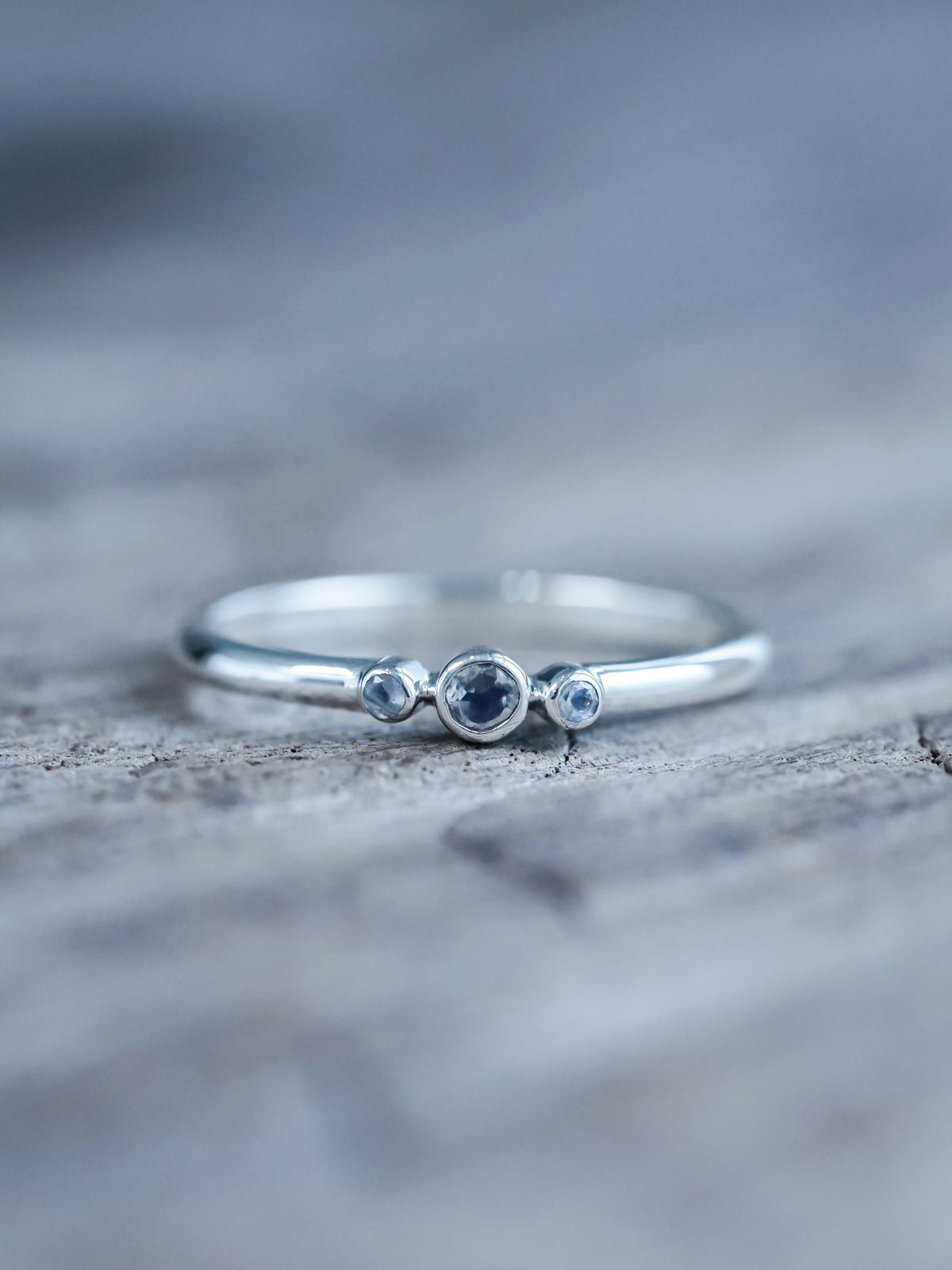Triple Rainbow Moonstone Ring - Gardens of the Sun | Ethical Jewelry