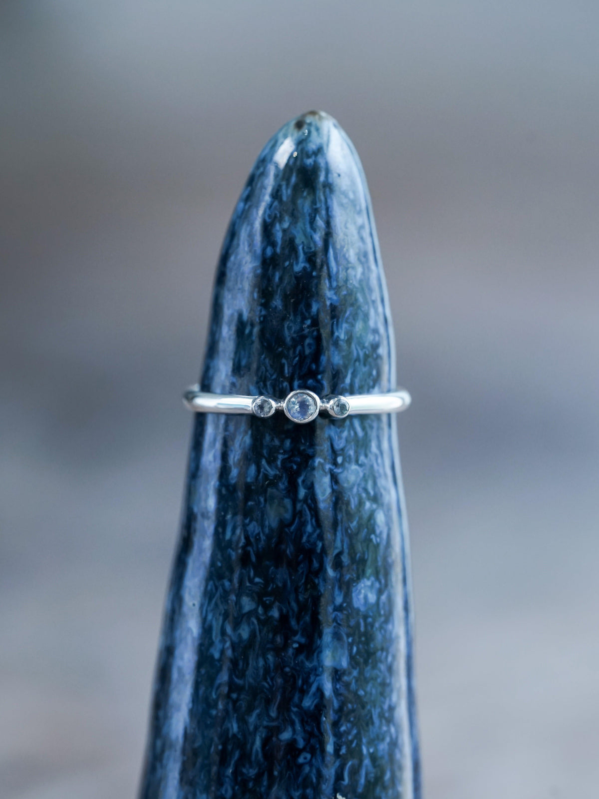 Triple Rainbow Moonstone Ring - Gardens of the Sun | Ethical Jewelry