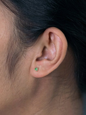 Tsavorite Garnet Earrings in Yellow Gold