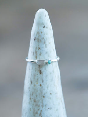 Turquoise and Zircon Gem Ring