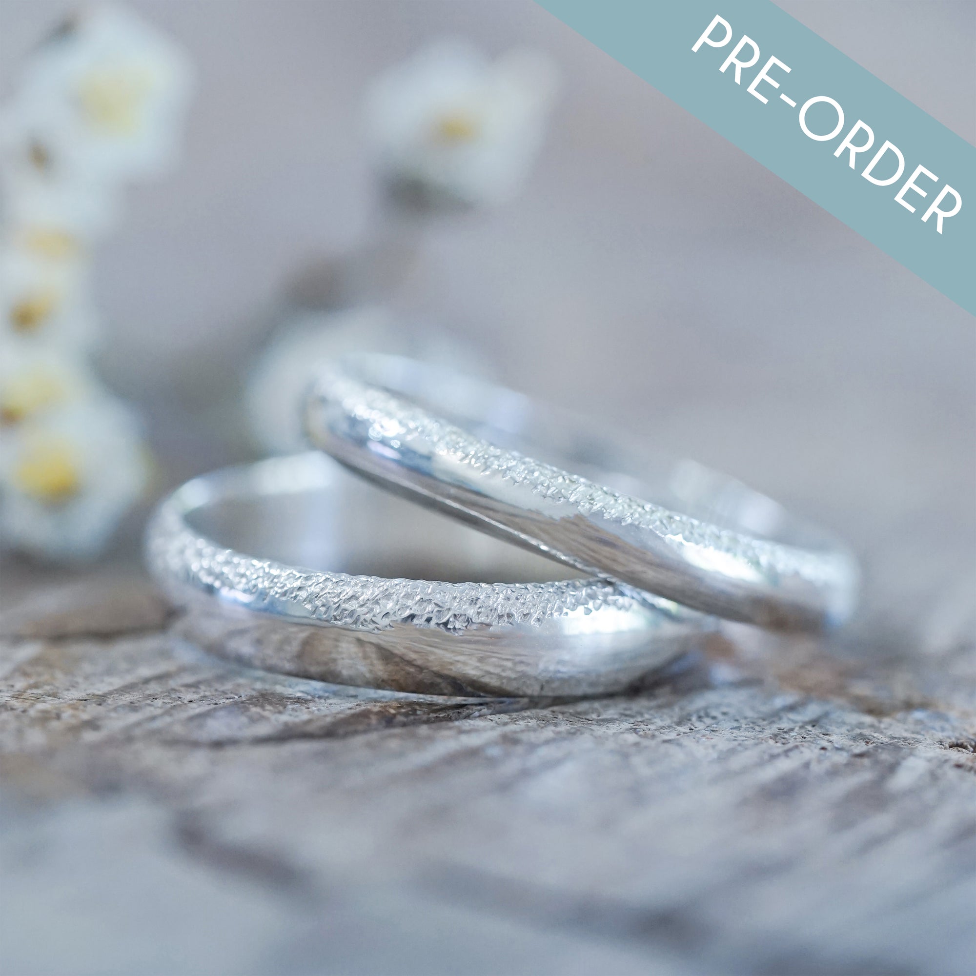 Wabi Sabi Organic Wedding Band in Silver - Gardens of the Sun | Ethical Jewelry