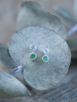 Wear Emerald and Moonstone Earrings