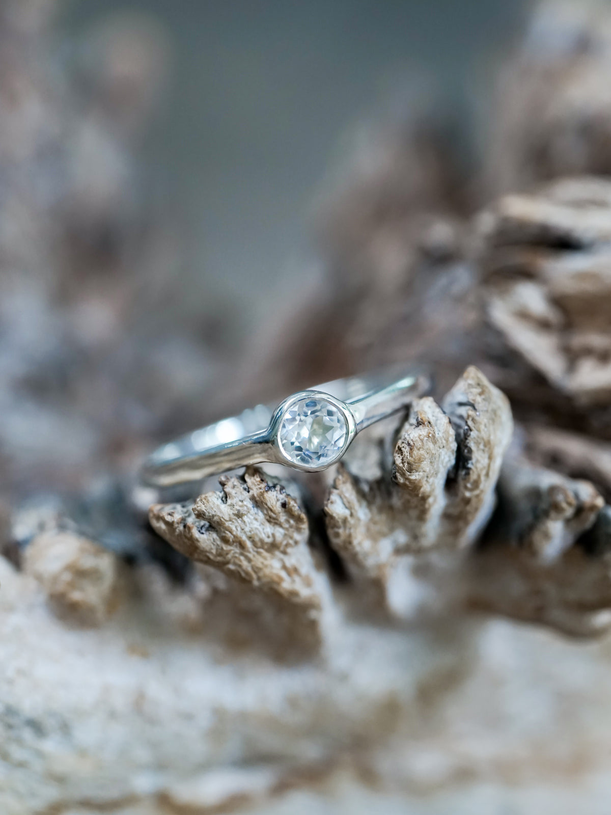 White Topaz Ring - Gardens of the Sun | Ethical Jewelry