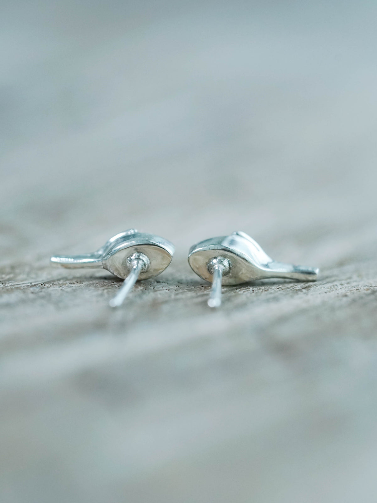 Wishing Bone Amethyst Earrings in Silver