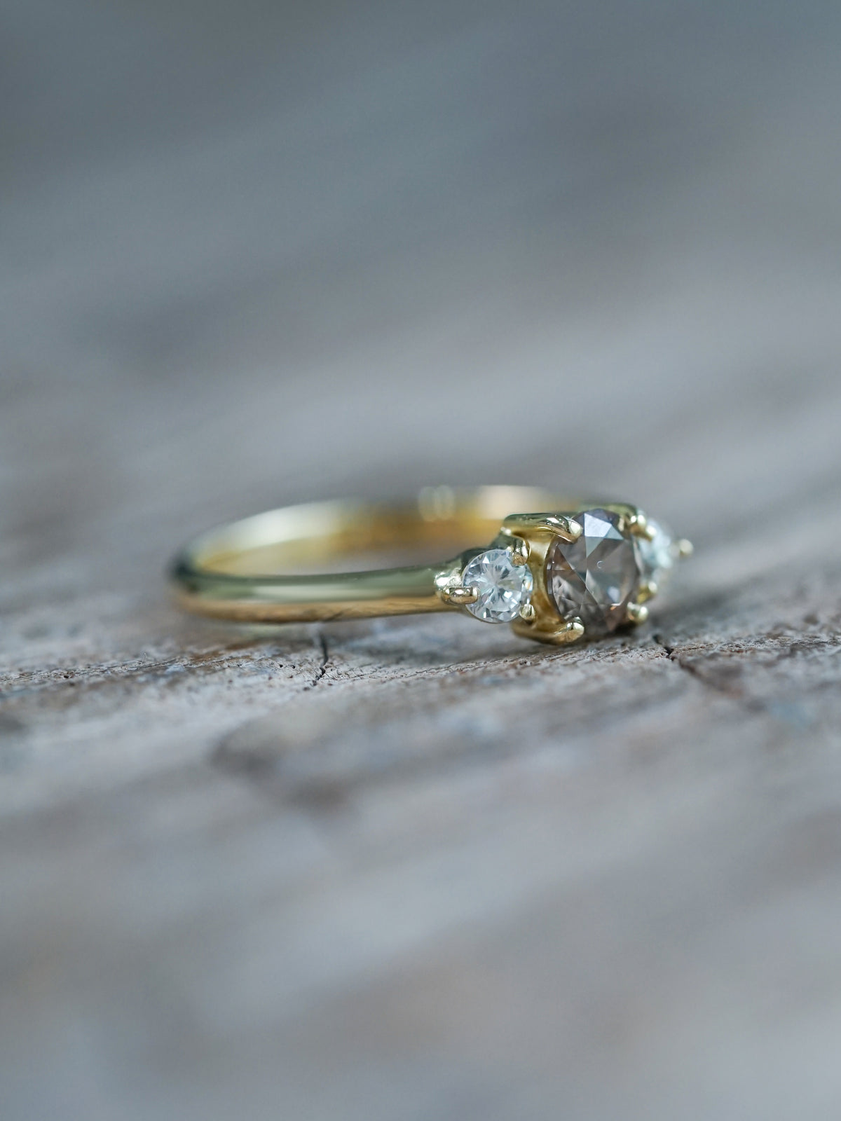 Zircon and Diamond Ring in Gold