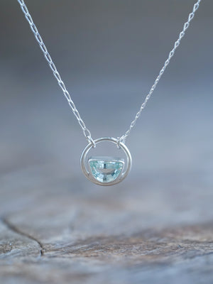 aquamarine march birthstone necklace sterling silver