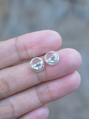 aquamarine stud earrings