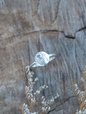 blue tanzanite ring silver