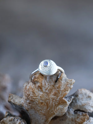 blue tanzanite ring sterling silver