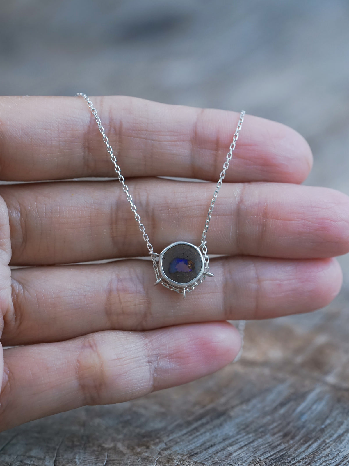boulder opal jewelry necklace