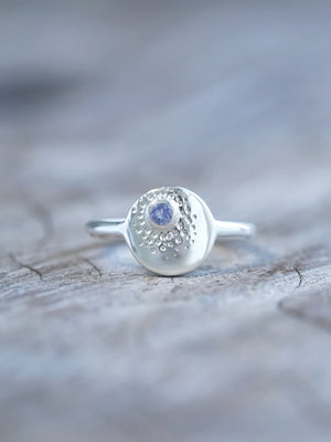 galaxy tanzanite ring sterling silver