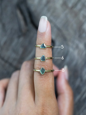 Blue Diamond Slice Ring in Ethical Gold - Gardens of the Sun | Ethical Jewelry