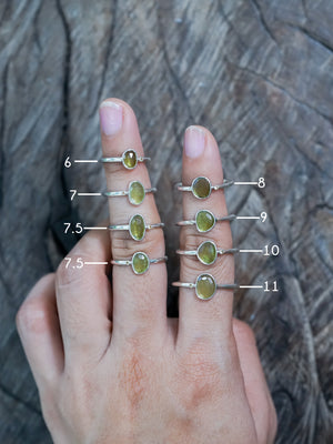 Peridot and Sapphire Ring - Gardens of the Sun | Ethical Jewelry