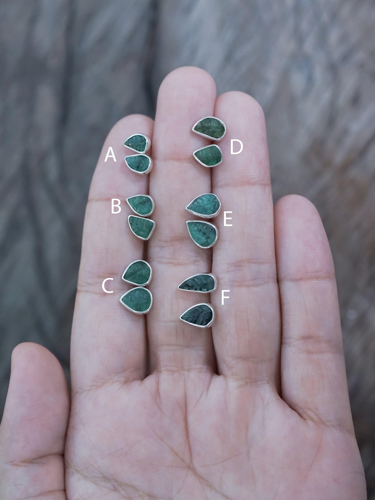 Emerald Leaf Earrings - Gardens of the Sun | Ethical Jewelry