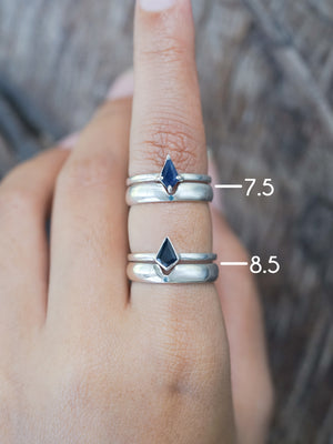 Kite Sapphire and Blue Diamond Ring Set - Gardens of the Sun | Ethical Jewelry