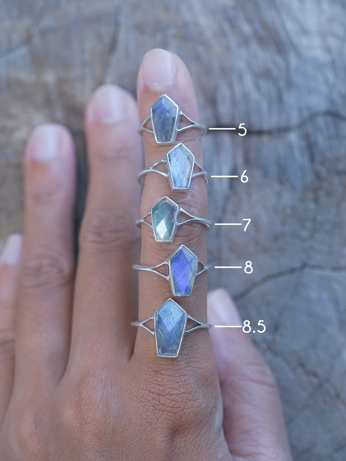  Labradorite Coffin Ring - Gardens of the Sun | Ethical Jewelry