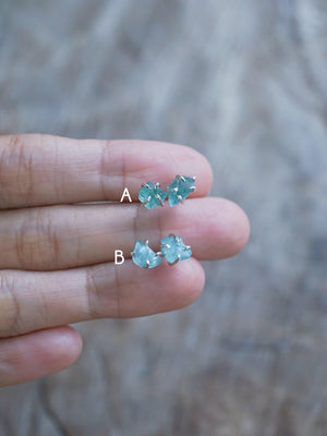 Mesa Grande Rough Apatite Earrings - Gardens of the Sun | Ethical Jewelry