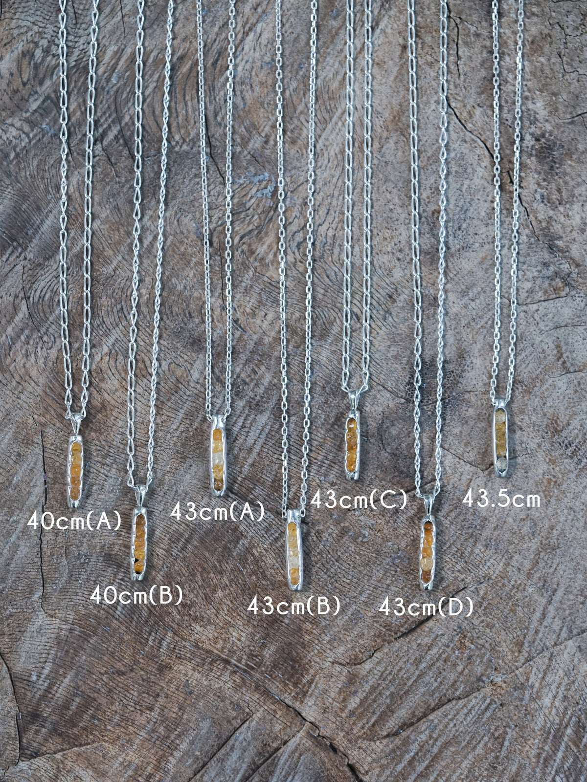 Rough Citrine Necklace with Hidden Gems