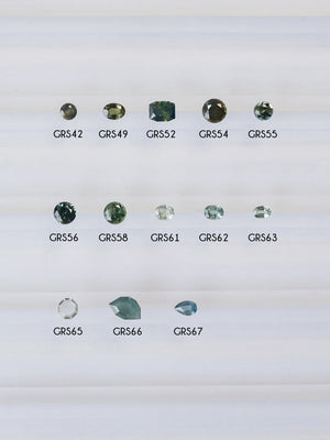 Custom Green Sapphire Engagement Ring in Gold