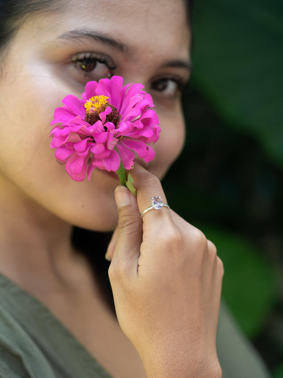 Oval Amethyst Ring - Gardens of the Sun | Ethical Jewelry