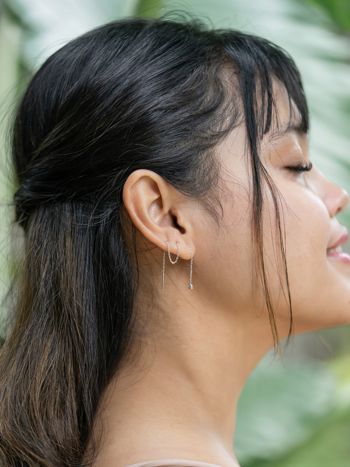 Polki Diamond Threader Earrings - Gardens of the Sun | Ethical Jewelry