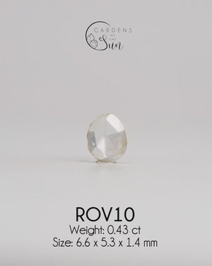 Custom Rose Cut Oval Diamond Ring in Gold