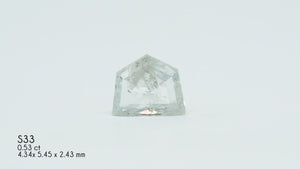 Custom Rose Cut Shield Diamond Ring in Gold