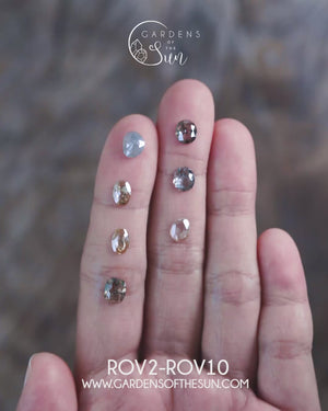 Custom Rose Cut Oval Diamond Ring in Gold