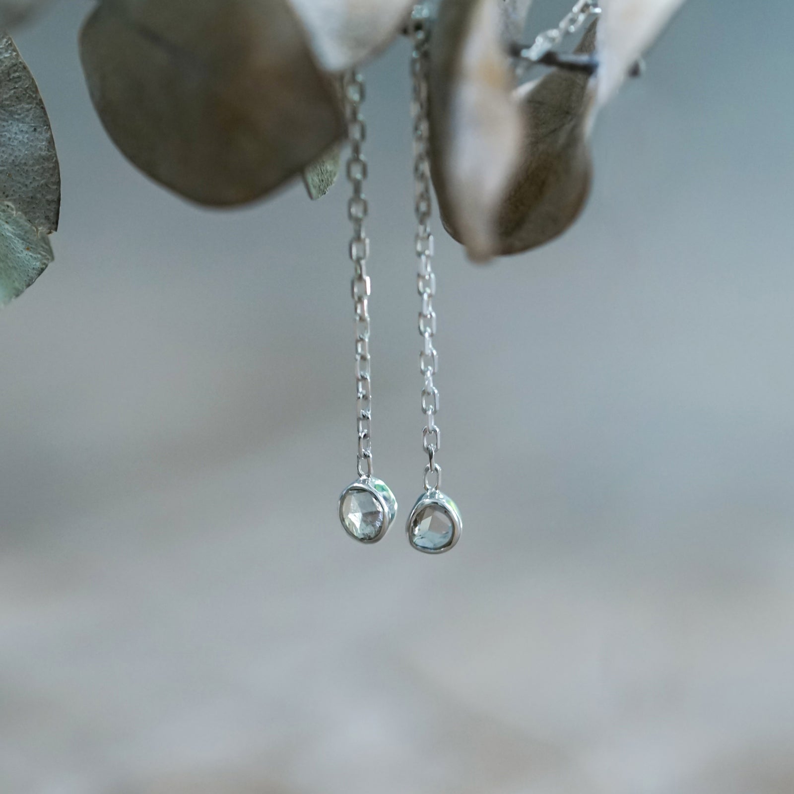 Borneo Diamond Ear Threaders - Gardens of the Sun | Ethical Jewelry