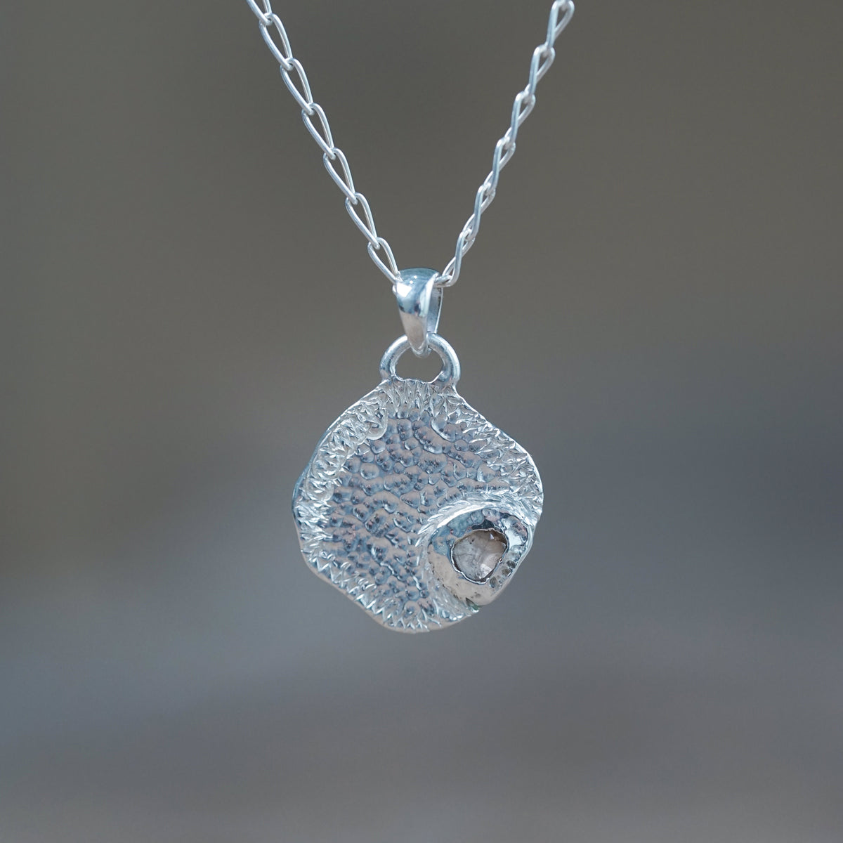 Borneo Diamond Necklace in Silver