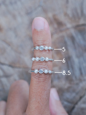 Pearl and Diamond Ring in Silver - Gardens of the Sun | Ethical Jewelry