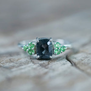 Spinel and Green Garnet Ring - Gardens of the Sun | Ethical Jewelry