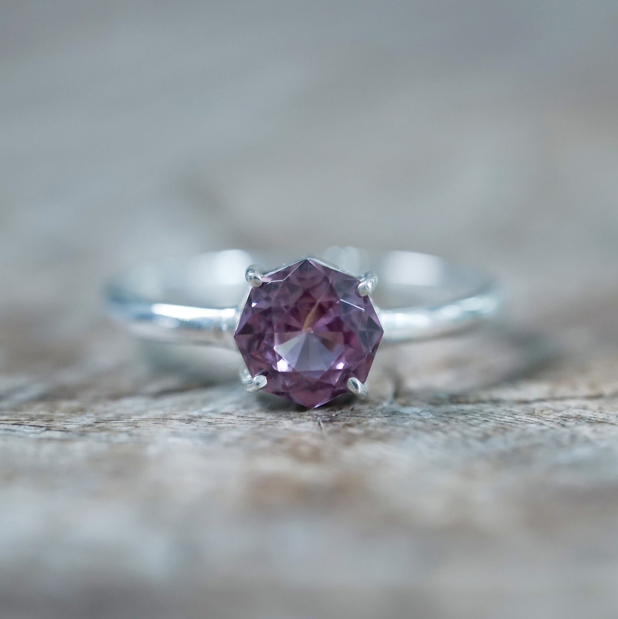 Octagon Pink Garnet Ring - Gardens of the Sun | Ethical Jewelry