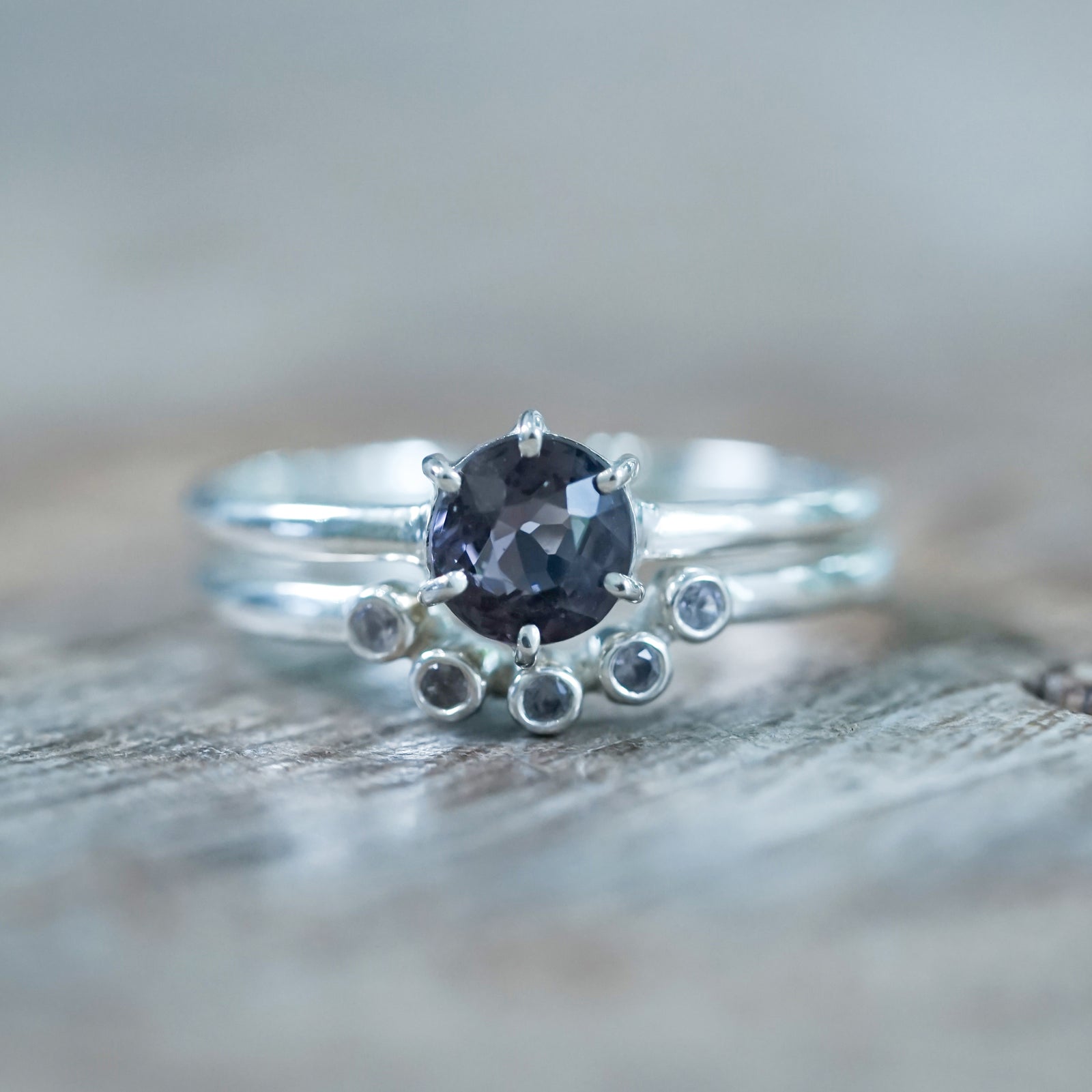 Purple Spinel Ring Set  - Gardens of the Sun | Ethical Jewelry