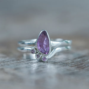Pink Sapphire Ring Set - Gardens of the Sun | Ethical Jewelry