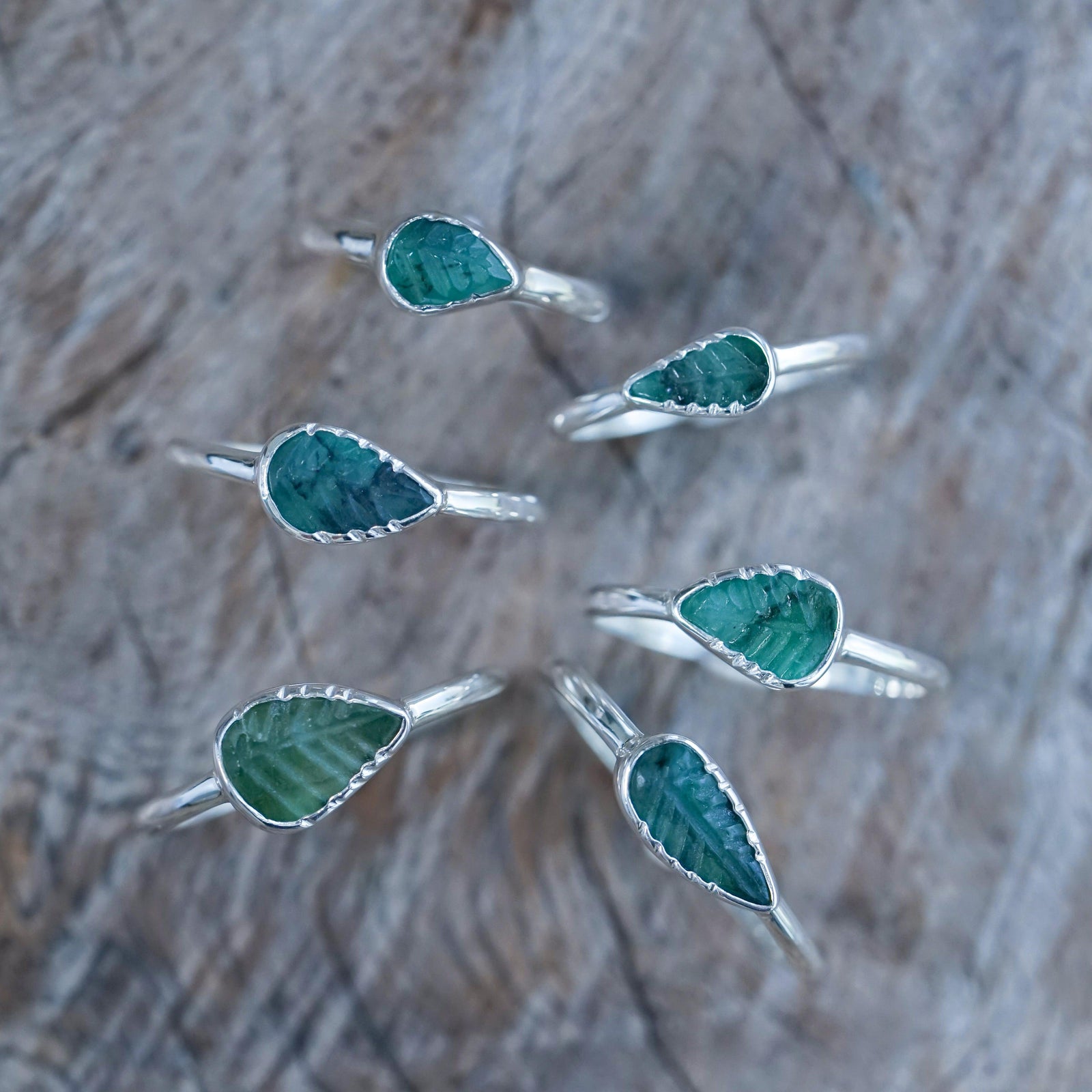 Emerald Leaf Ring - Gardens of the Sun | Ethical Jewelry
