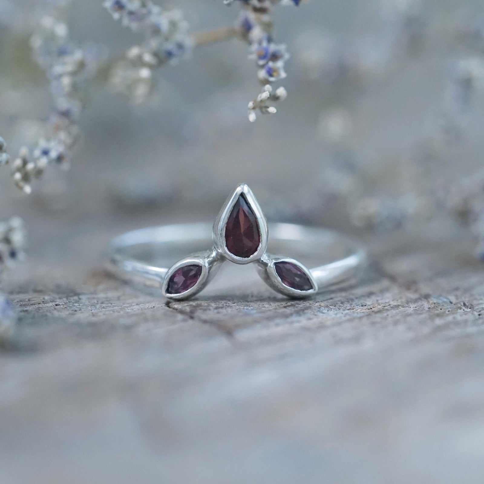 Garnet Crown Ring - Gardens of the Sun | Ethical Jewelry