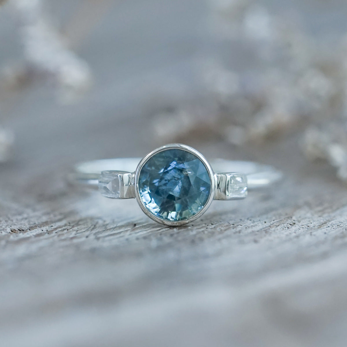 Mermaid Sapphire and Diamond Ring - Gardens of the Sun | Ethical Jewelry